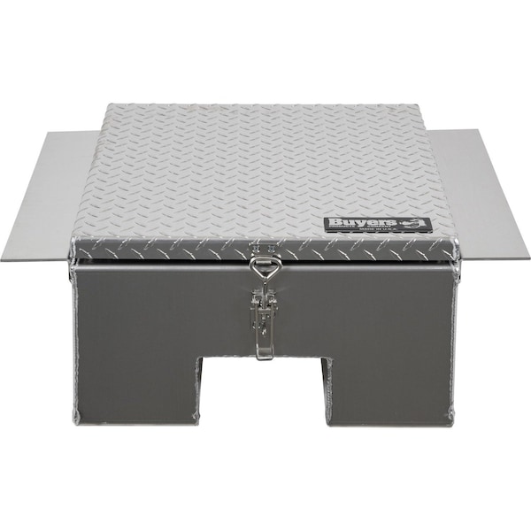 Buyers Products 12x24x22 Inch Diamond Tread Aluminum In-Frame Truck Tool Box with Notched Bottom 1705381 - main